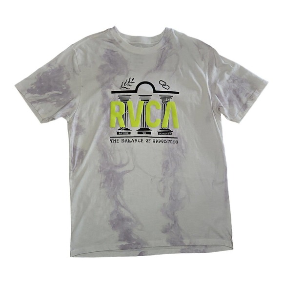 RVCA Other - RVCA T-Shirt Men's Small Short Sleeve Graphic Print White/Lavender